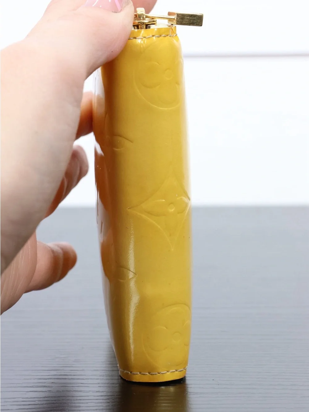 Louis Vuitton Yellow Vernis Zip-Around Card Wallet